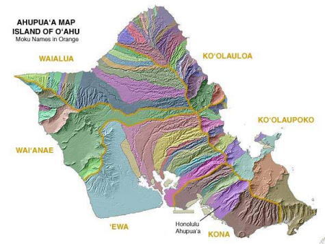 オアフ島のアフプアア区分